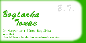 boglarka tompe business card