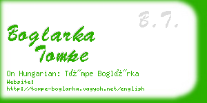 boglarka tompe business card